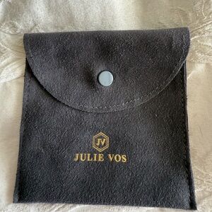 Julie Vos empty suede jewelry storage bag only - snap closure